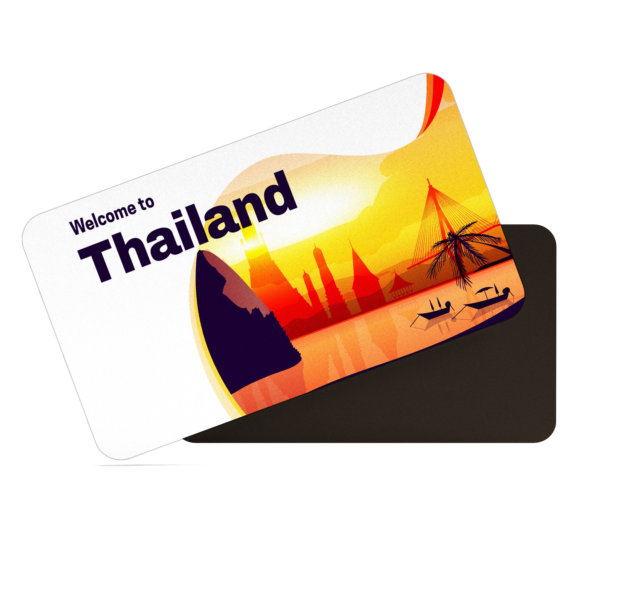 dhcrafts Rectangular Fridge Magnet Multicolor Thailand D1 Design Pack of 1 (8.6cm x 5.4cm)